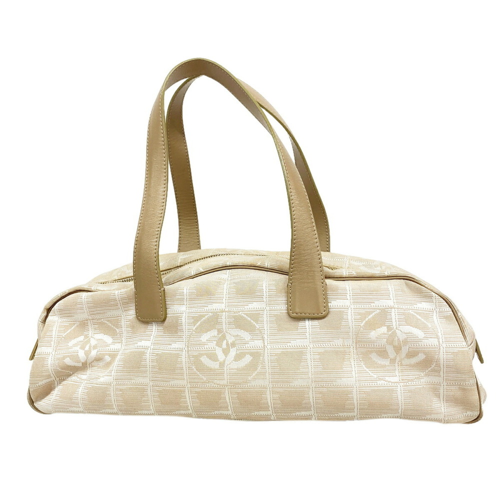 Chanel New Travel Nylon Handbag, Beige, Women's, OP016038